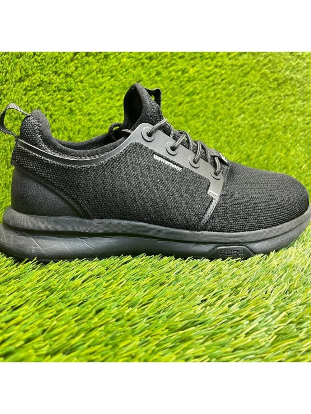 Kuru Atom Womens Size 10 Triple Black Athletic Running Waterproof Shoes Sneakers